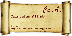 Csintalan Alinda névjegykártya